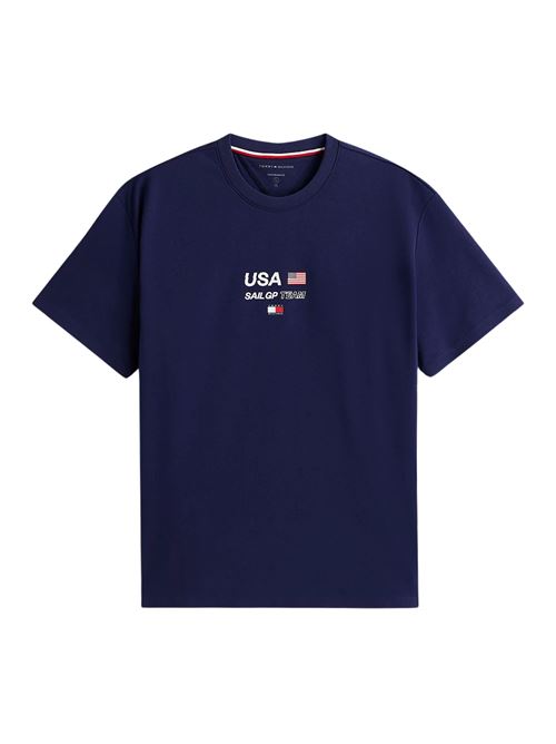 T-shirt blu in cotone Tommy Hilfiger | MW0MW41417DY4